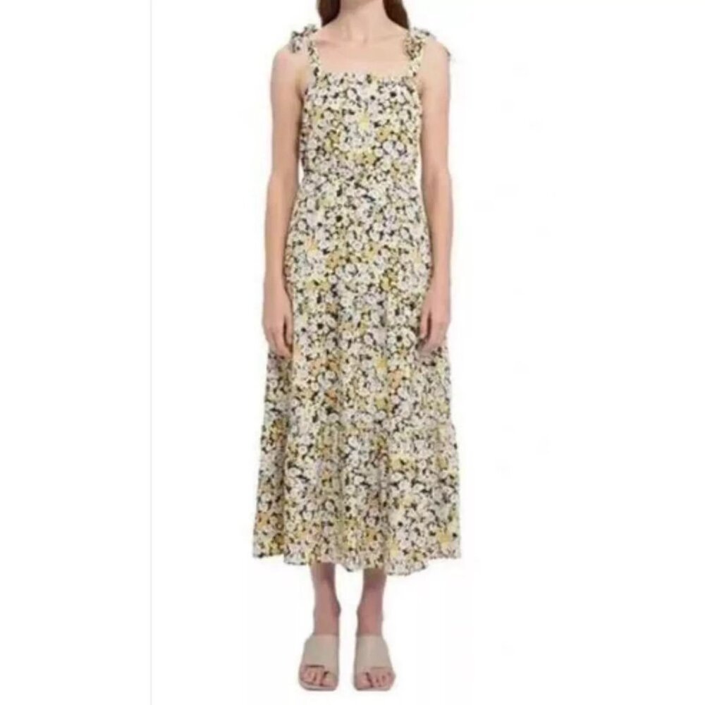 SOCIAL STANDARD BY SANCTUARY Cottage Prairie Sundress Floral Tiered Midi…